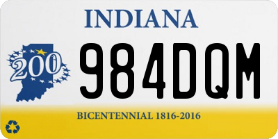 IN license plate 984DQM