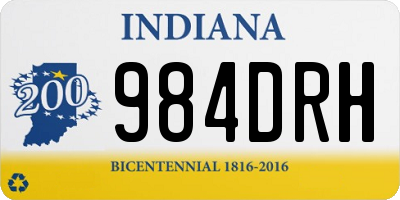 IN license plate 984DRH