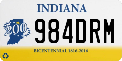 IN license plate 984DRM