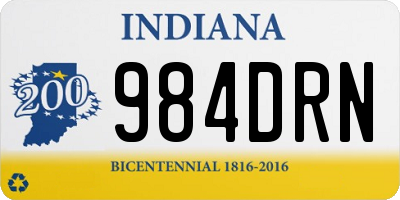 IN license plate 984DRN