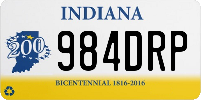 IN license plate 984DRP