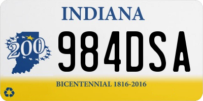 IN license plate 984DSA