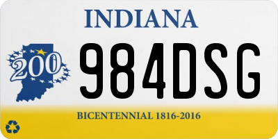 IN license plate 984DSG