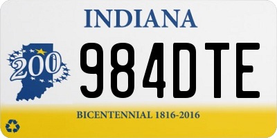 IN license plate 984DTE