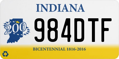 IN license plate 984DTF