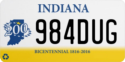 IN license plate 984DUG