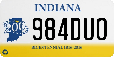 IN license plate 984DUO