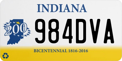 IN license plate 984DVA