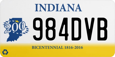 IN license plate 984DVB