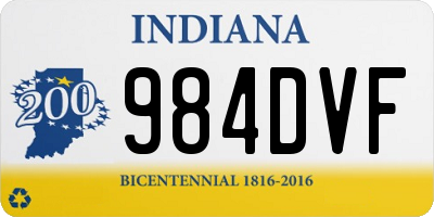 IN license plate 984DVF