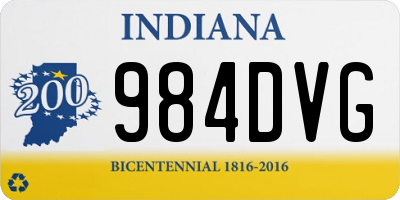 IN license plate 984DVG