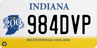 IN license plate 984DVP