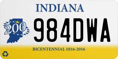 IN license plate 984DWA