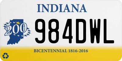 IN license plate 984DWL