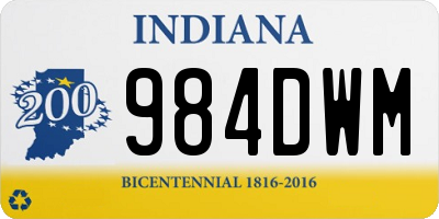 IN license plate 984DWM