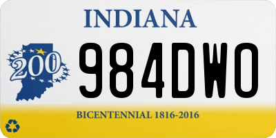 IN license plate 984DWO