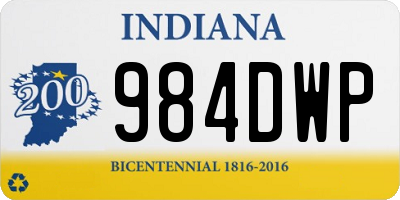IN license plate 984DWP