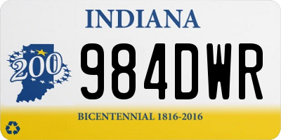 IN license plate 984DWR