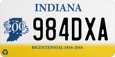 IN license plate 984DXA