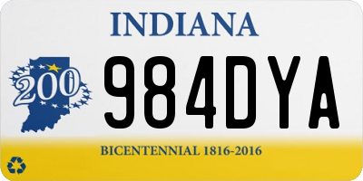 IN license plate 984DYA