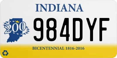 IN license plate 984DYF