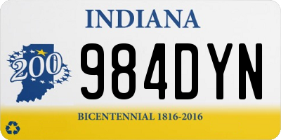 IN license plate 984DYN