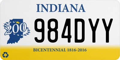 IN license plate 984DYY