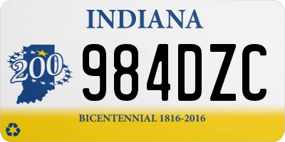 IN license plate 984DZC