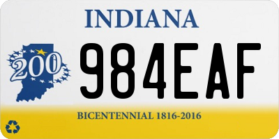 IN license plate 984EAF