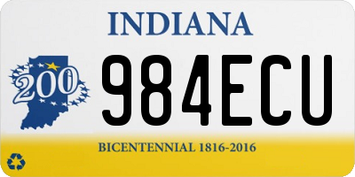 IN license plate 984ECU