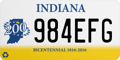 IN license plate 984EFG