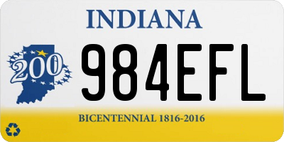 IN license plate 984EFL