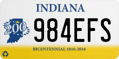 IN license plate 984EFS