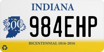 IN license plate 984EHP