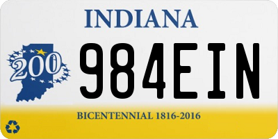 IN license plate 984EIN