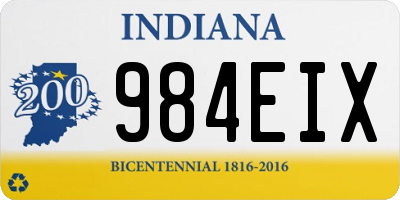 IN license plate 984EIX