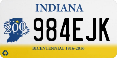 IN license plate 984EJK