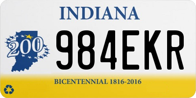 IN license plate 984EKR