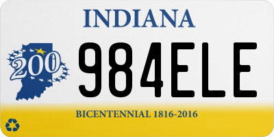 IN license plate 984ELE