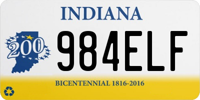 IN license plate 984ELF