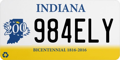 IN license plate 984ELY