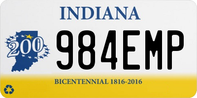 IN license plate 984EMP