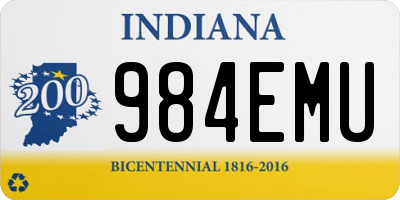 IN license plate 984EMU