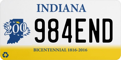 IN license plate 984END