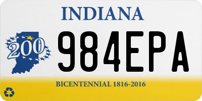 IN license plate 984EPA