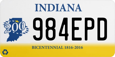 IN license plate 984EPD