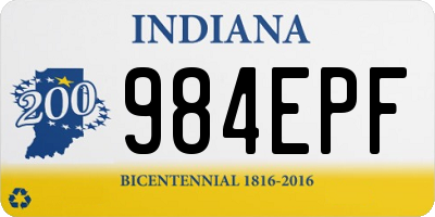 IN license plate 984EPF