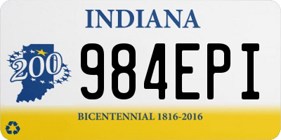 IN license plate 984EPI