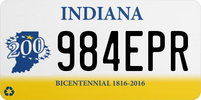 IN license plate 984EPR