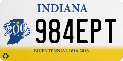 IN license plate 984EPT